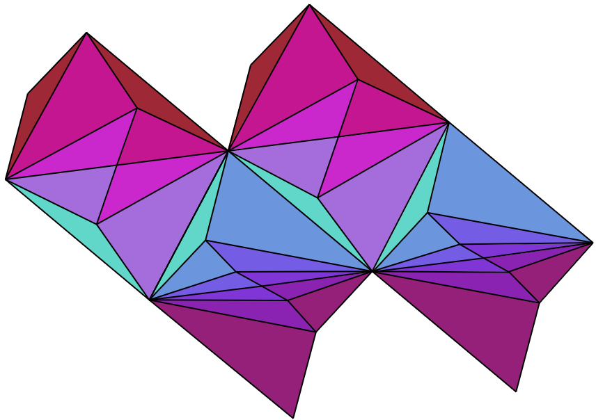 the cusp triangulation of the torus bundle associated to L4R6