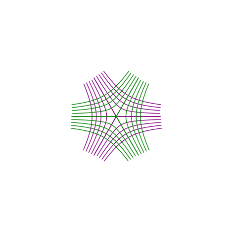 an animation of foliations near a pseudo-anosov map